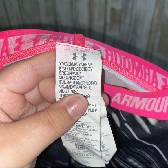 Under Armor Kids Pink Banded Leggings - Picture 4 of 5